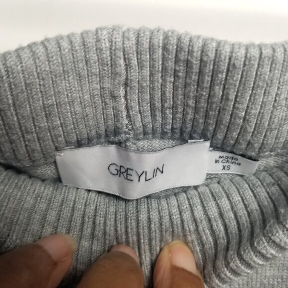 Greylin Anthropologie Paige Heather Gray Soft Knit Tee w/Wide Leg Pant Sz XS - Picture 8 of 9